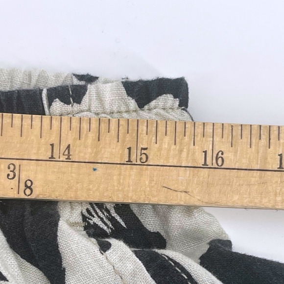 TOPSHOP Linen Blend Wide Leg Floral Print Pants Trousers Women US 8-10 M - Picture 6 of 8